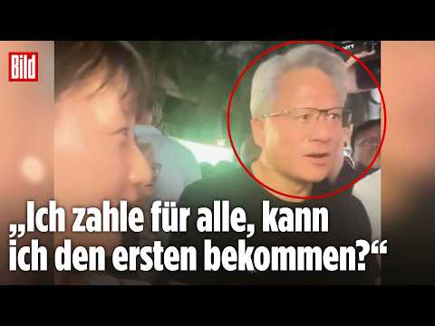 CHINA: Nvidia-Chef Jensen Huang drängelt sich beim Essen vor thumbnail