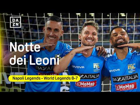 INSIGNE, MERTENS e CALLEJON show: Napoli Legends - World Legends 8-7 | Notte dei Leoni | DAZN thumbnail