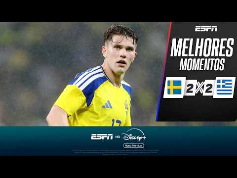 GYOKERES CRAVA, MAS SUÉCIA TOMA EMPATE NO ÚLTIMO MINUTO E EMPATA COM A GRÉCIA | MELHORES MOMENTOS thumbnail