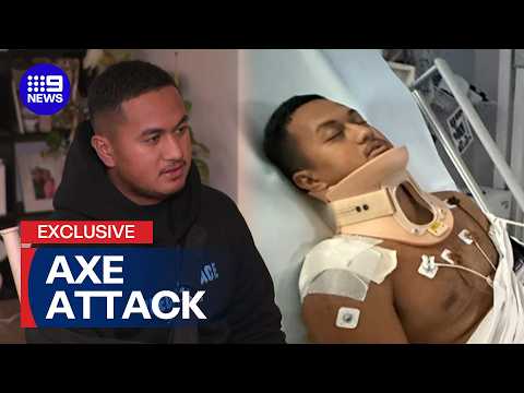 Tradie's axe attack nightmare in road rage nightmare | 9 News Australia thumbnail