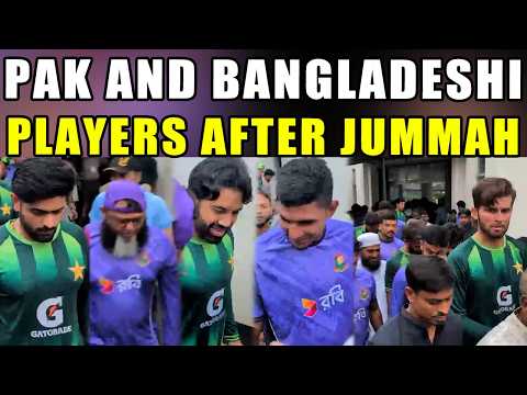 Pakistan and Bangladeshi players after Jummah Namaz thumbnail