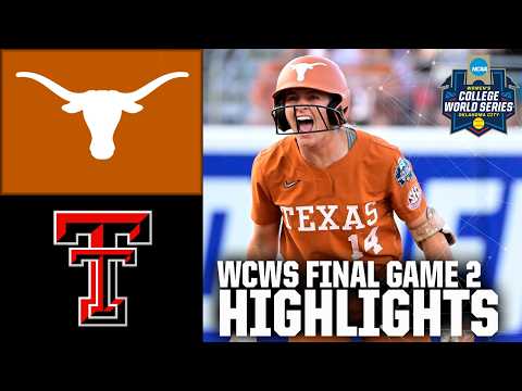 Texas Tech vs. Texas | Women's College World Series Game 2 Highlights | ESPN College Softball thumbnail