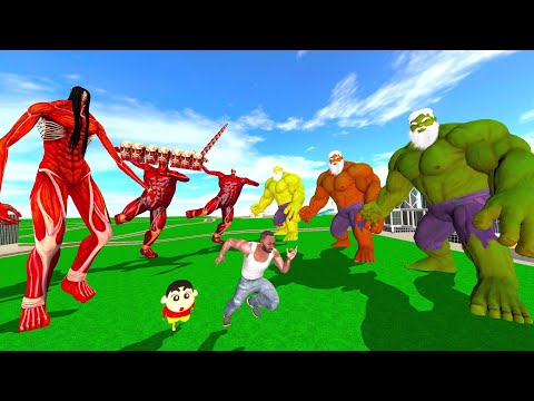 Franklin Save Hulk From Giant Colossal Titan In Indian Bike Driving 3d: thumbnail