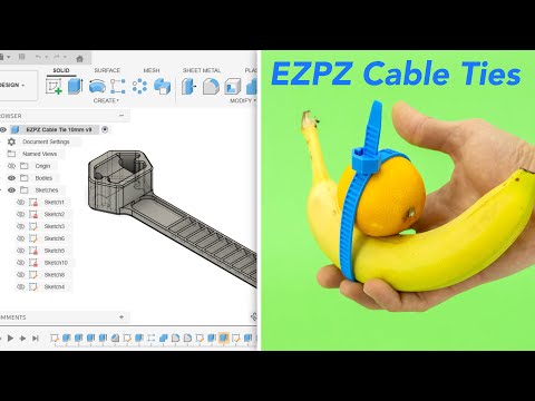 Fusion & Fika // Designing the best 3D Printable Zipties thumbnail