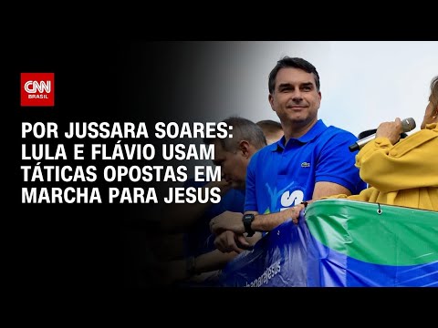 Lula e Flávio Bolsonaro usam táticas opostas na Marcha para Jesus | CNN PRIME TIME thumbnail