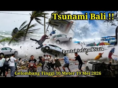 BARU TERJADI AIR LAUT BALI MENDADAK NAIK DAN GELOMBANG TINGGI 10 METER WARGA PANIK ! Awas Tsunami!! thumbnail
