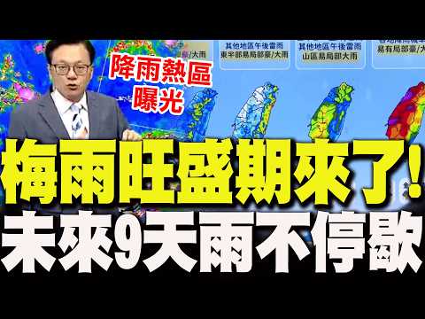 【全程字幕】梅雨旺盛期將至!"滯留鋒＋低壓雲系"報到雨彈開炸 降雨熱區曝光 thumbnail