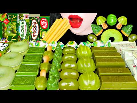 ASMR VARIOUS MATCHA CHOCOLATE 다양 말차 디저트 초콜릿 과자 먹방 GREEN TEA DESSERTS ICE CREAM EATING SOUNDS MUKBANG thumbnail