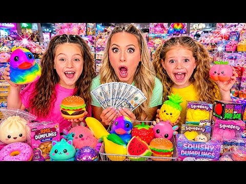 THE ULTIMATE $100 BUDGET VIRAL SQUISHY SHOPPING CHALLENGE 🛒🤑 #trending #viral #squishy #shopping  thumbnail