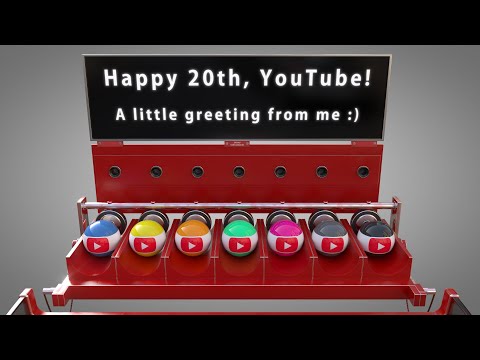 Happy 20th YouTube! 🎉 Thank You ❤️ Marble Run Animation V18 (C4D4U) thumbnail
