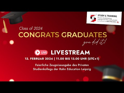 Zeugnisfeier am 13.02.2024 11:00 Uhr des Privaten Studienkollegs "Study & Training" Leipzig thumbnail