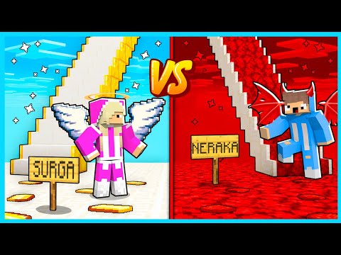MIPAN & ZUZUZU NAIK TANGGA SURGA VS TANGGA NERAKA DI MINECRAFT! thumbnail