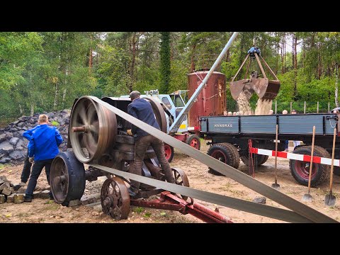 Dangerous Rock Crusher in Action - Historical Construction Site thumbnail