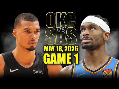 Oklahoma City Thunder vs San Antonio Spurs Full Game 1 Highlights - May 18, 2026 | NBA WCF thumbnail