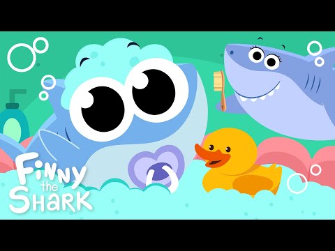 The Baby In The Bath | Kids Bath Time Routine Song | Finny The Shark thumbnail