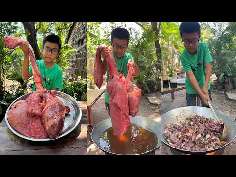 Chef Seyhak: Cow lungs recipe | Cow heart recipe | Harvest vegetable and cooking thumbnail