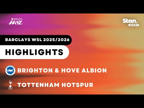 Brighton & Hove Albion v Tottenham Hotspur | Highlights | Barclays Women's Super League 2025/26 thumbnail