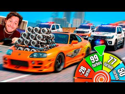 Fuga, mas a ROLETA decide com quantos TURBOS!! (GTA 5 RP) thumbnail