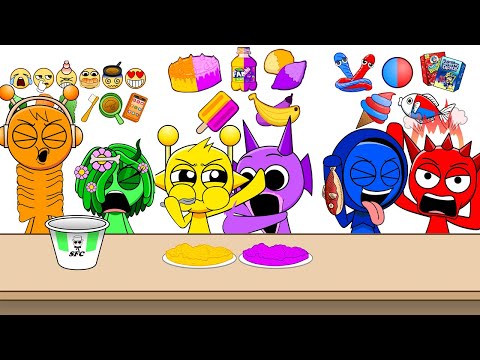 Sprunky's EMOJI MUKBANG Noodle & HOT DOG & Chicken EATING Challenge | ‪MOOMOOSTUDIO‬ thumbnail