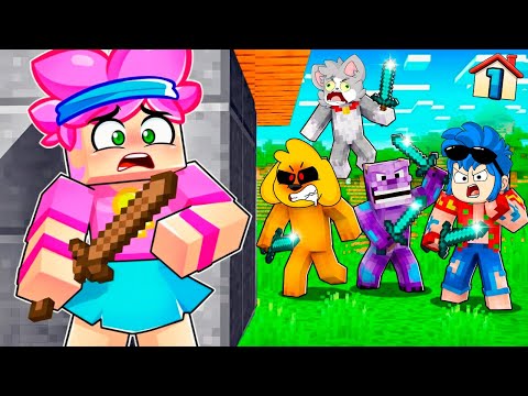 INVICTOR vs 4 CAZADORES... 😱 MINECRAFT LOS VECINOS #1 thumbnail
