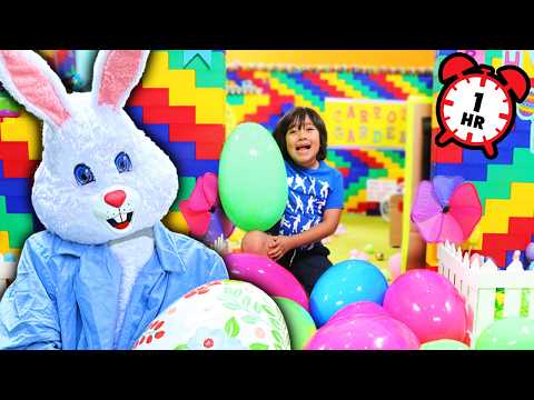 Easter Bunny Hides GIANT Eggs with Prizes & More! thumbnail