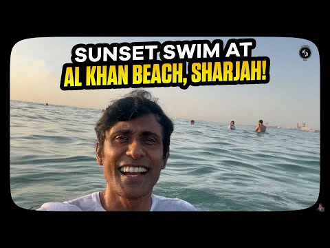 Sunset swim at Al Khan Beach, Sharjah!🌊 thumbnail