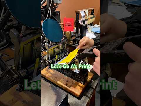 Making a green letterpress print on yellow paper for the ​⁠@Athletics thumbnail