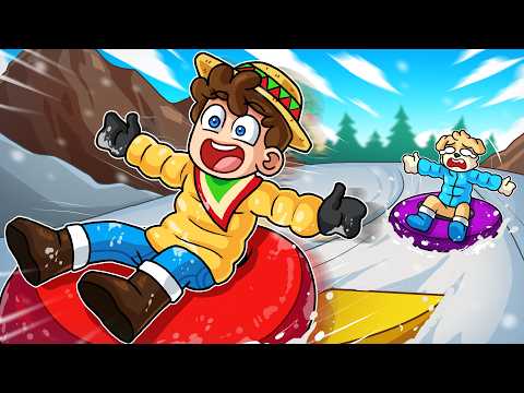 ¡Hice una CARRERA en la NIEVE con AMIGOS! 😂❄️☃️ SILVIOGAMER en Sledding Game thumbnail