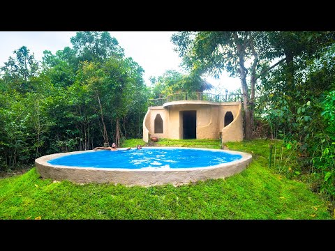 Building The Most Amazing  Bamboo Home Villa with Around Swimming by Ancient Skills [Full Video] thumbnail