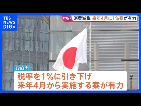 「来年4月から食料品の消費税1％」案 政府内で見方強まる　レジシステムの改修期間半分に　消費減税めぐる「国民会議」で議論｜TBS NEWS DIG thumbnail