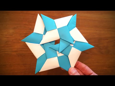 How To Make a Paper Ninja Star Disk (Shuriken) - Origami thumbnail