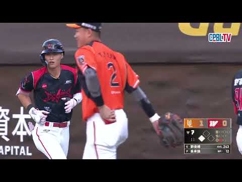 05/31 統一 VS 味全 七局下，追平了！劉俊緯擊出內野滾地球，但守備瑕疵讓三壘的劉基鴻跑回追平分 thumbnail