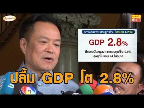 'อนุทิน' ปลื้มสภาพัฒน์เผย GDP ไตรมาสแรกโต 2.8% สะท้อนรากฐานประเทศมีความมั่นคง thumbnail