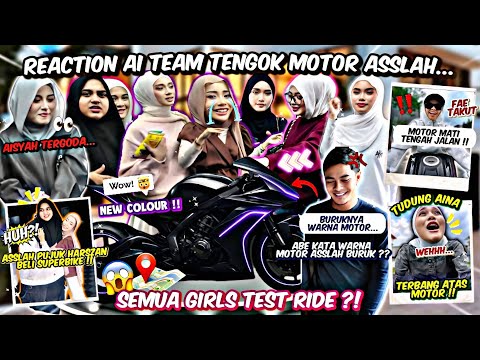 REACTION AI TEAM DENGAN WARNA BARU MOTOR ASSLAH‼️ ASSLAH BAGI GIRLS AI TEST RIDE MOTOR  thumbnail