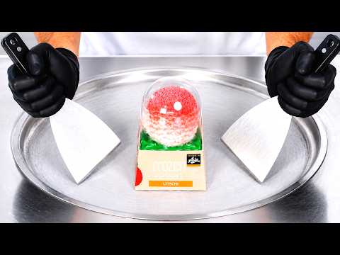 Propitious Lychee Ice Cream Rolls | ASMR Satisfying thumbnail