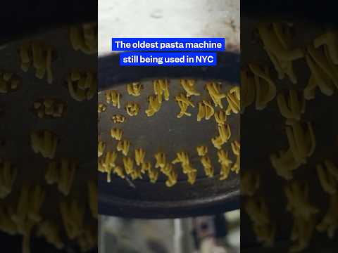 Inside a rare #pasta machine still in use — turning dough into #fettuccine the old-school way. thumbnail