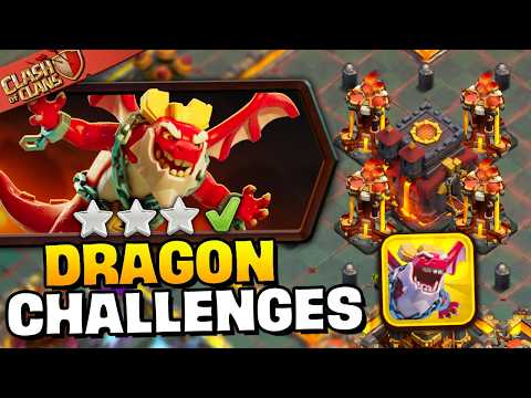 Easily 3 Star Dragon Escape Challenges 1-4 (Clash of Clans) thumbnail