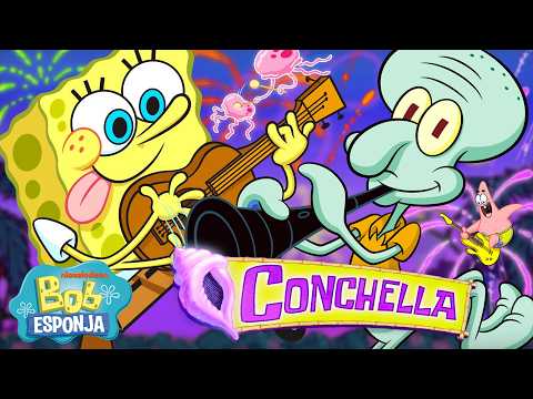 Bob Esponja | O Festival de Música Épico da Fenda do Biquíni 🎶🥁🎤 | 30 Minutos | Português thumbnail