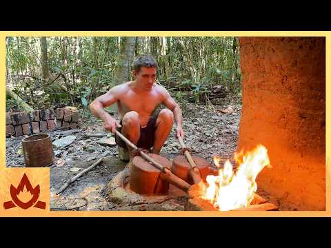 Primitive Technology: Double water bellows thumbnail