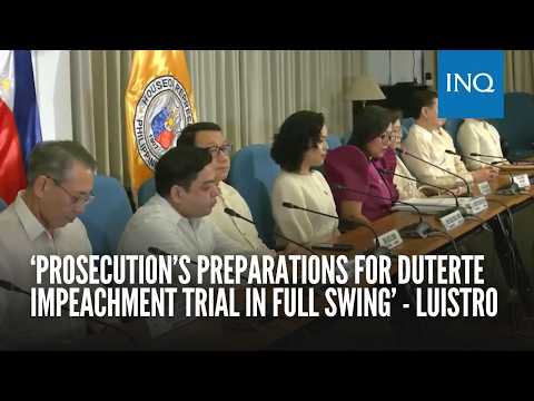 ‘Prosecution’s preparations for Duterte impeachment trial in full swing’ - Luistro thumbnail