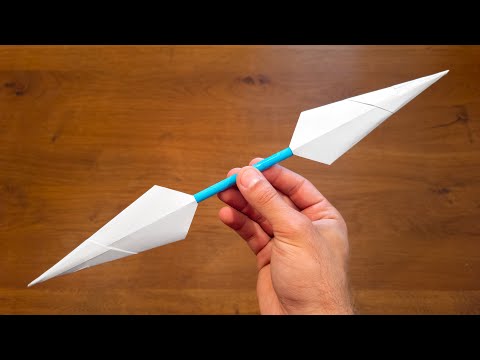 How To Make a Paper Kunai (Double Edged) - Ninja Origami thumbnail