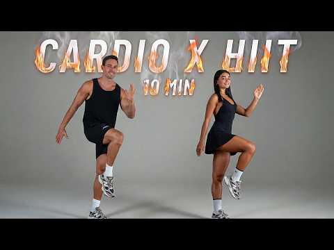 10 MIN INTENSE HIIT WORKOUT - ALL STANDING - Full Body, No Equipment thumbnail
