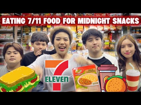 VLOG #7 : EATING 7/11 FOOD FOR MIDNIGHT SNACKS + QUESTION AND ANSWER | ELLAINE YAY FAMILYAY thumbnail