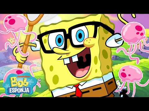 Bob Esponja | 4 HORAS de aventuras ao ar livre na Fenda do Biquíni ⛺️ | Bob Esponja em Português thumbnail