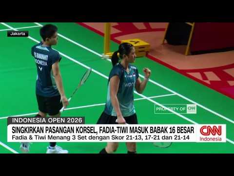 Singkirkan Pasangan Korsel, Fadia-Tiwi Melaju ke 16 Besar Indonesia Open 2026 thumbnail