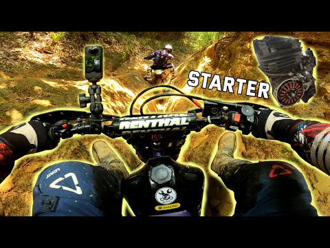 DIY  electric  starter on  2  stroke first  trail test thumbnail