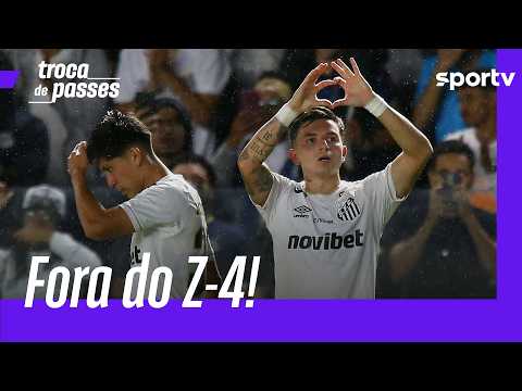 SANTOS VENCE O VITÓRIA NA VILA BELMIRO E SAI DA ZONA DE REBAIXAMENTO | TROCA DE PASSES | sportv thumbnail
