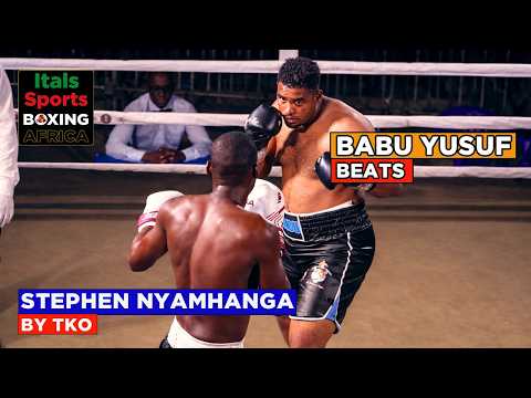 BABU YUSUF BEATS STEPHEN NYAMHANGA BY TKO IN THE SHOWDOWN 1. #babuyusuf #italssportsboxing thumbnail