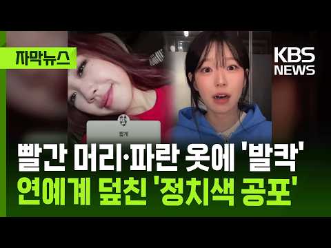 [자막뉴스] 빨간 머리·파란 옷에 '발칵'…연예계 덮친 '정치색 공포' / KBS 2026.06.01. thumbnail