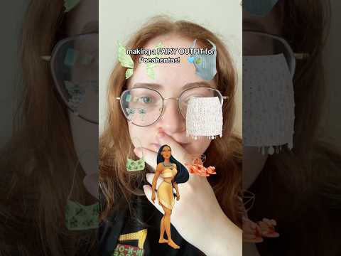 Making a FAIRY Outfit for POCAHONTAS🩵✨🍃 #youtubeshorts #pocahontas #disney #fashion #filter thumbnail